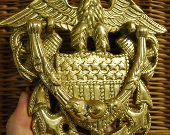 Vintage 13 Stars Eagle DOOR KNOCKER - BRASS