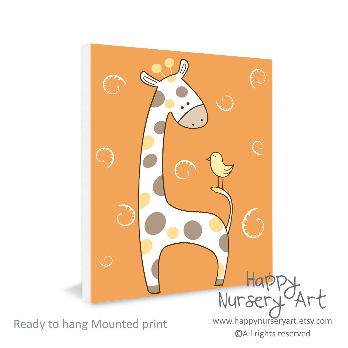 Art for nursery giraffe nursery decor baby gift boy girl