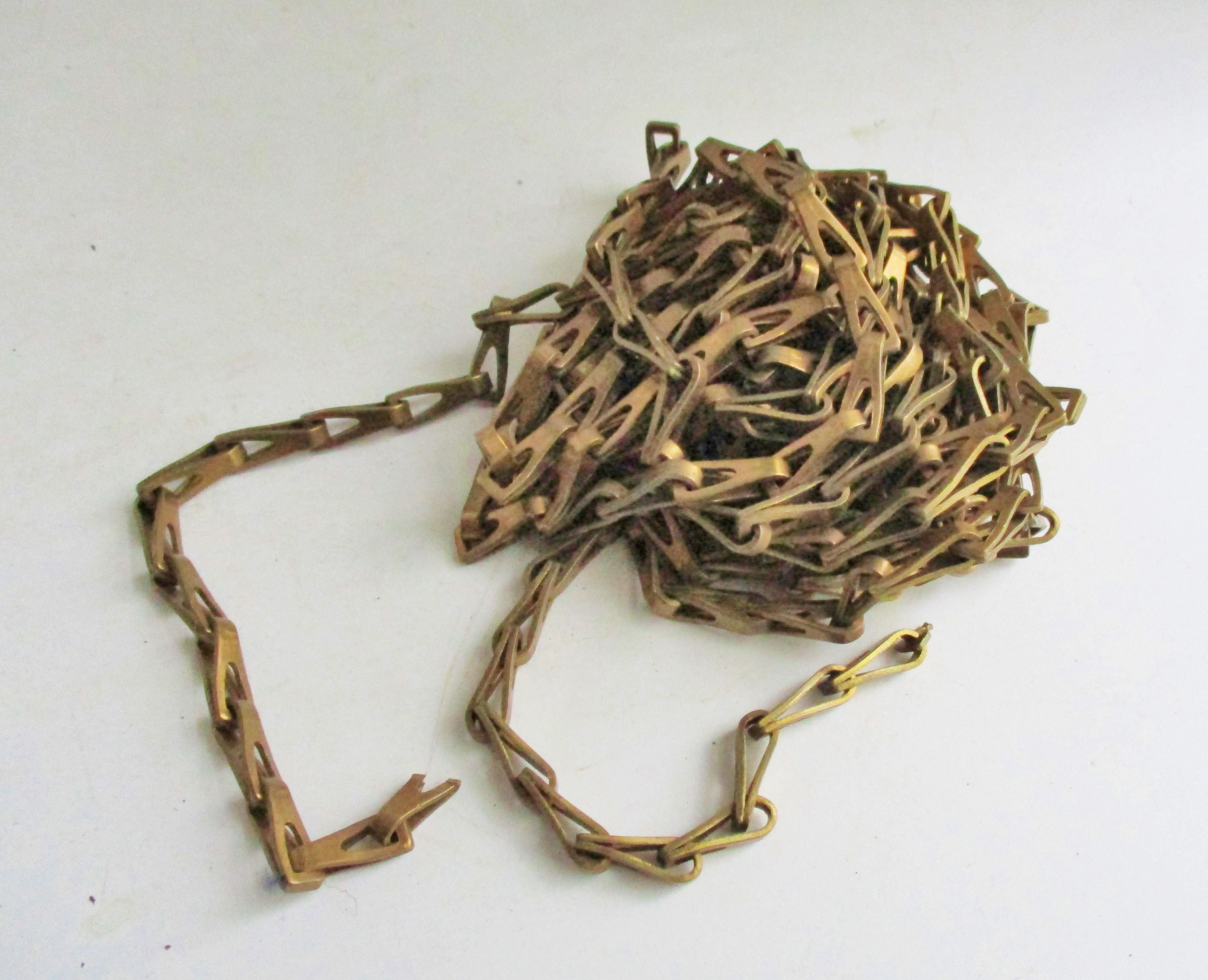 Vintage Chain Decorative Lamp Chain Salvaged Brass Swag Chandelier 13