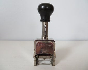 Antique Commercial Brand Numbering Stamp Machine