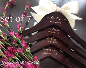 Bridal hanger, Wedding dress hanger, Custom Bridal Hangers,Bridesmaids gift, Wedding hangers with names,Custom made hangers