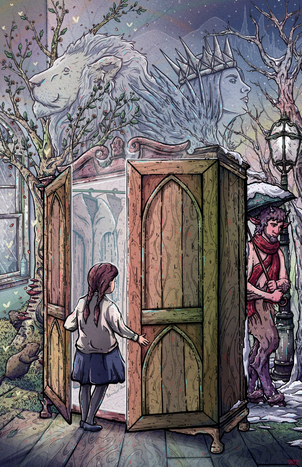 Lucy's Discovery Custom Narnia Illustration Giclée Print