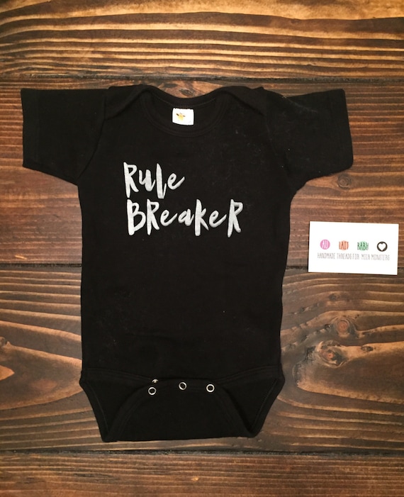 Baby Clothes Rule Breaker Baby Onesie. Hipster Baby Clothes