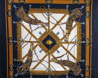 Great Vintage Silk Scarf Pulverins Made in Italy