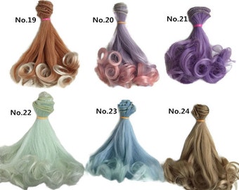 Doll Wig BJD Hair For 1/3 1/4 bjds/blythe/barbie 1pcs 15cmx1m BJD Wig Doll Hair 40 colors can be chosen