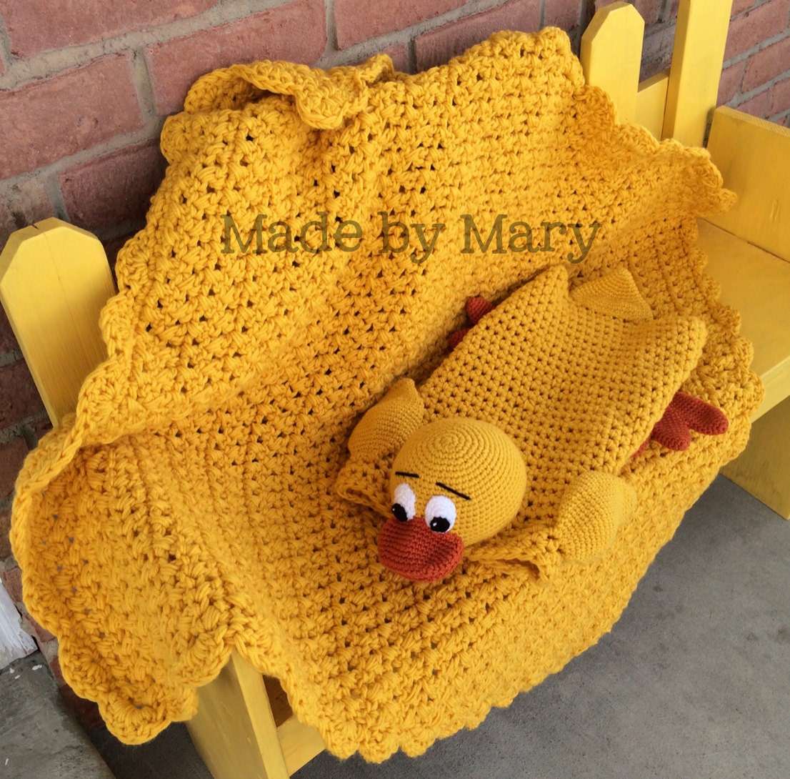 PDF Pattern Duck Blanket Buddy Crochet Pattern Only Not