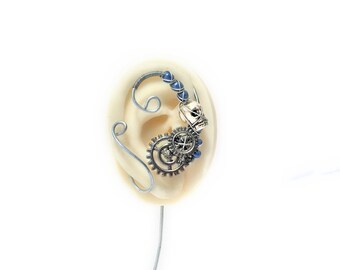 Steampunk Skull Ear Wrap - Right Ear