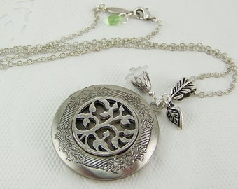 Tree of Life Locket, Tree Roots Locket, Family Tree Locket, Bridal Locket, Remembrance Locket, Leaving Home, Mother's Locket, Photo Locket
