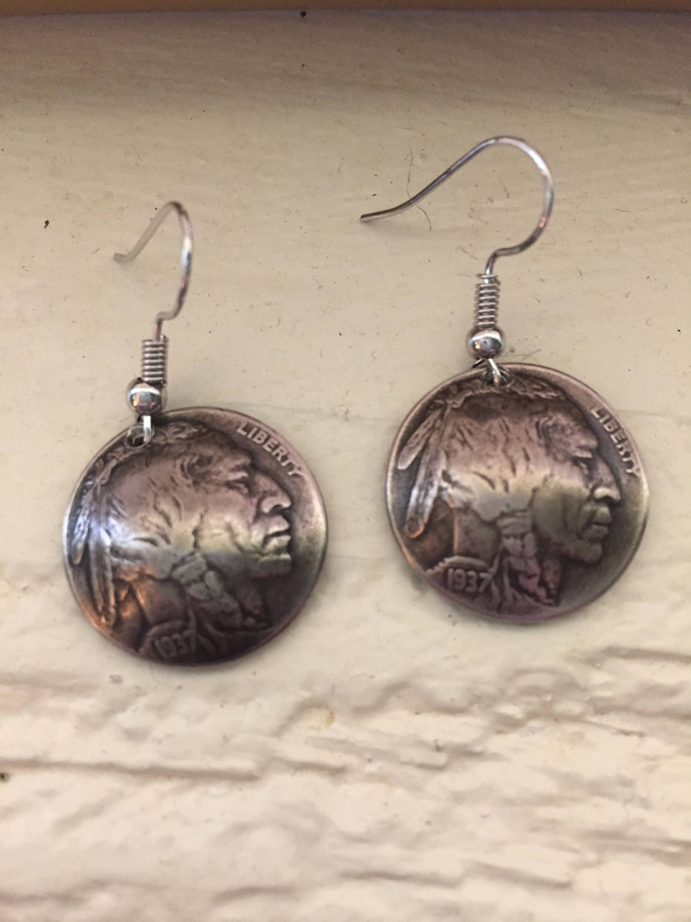 Buffalo Head Nickel Earrings