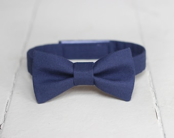 Items similar to Boys Bow Tie Navy Blue Polka Dot, Newborn, Baby, Child ...