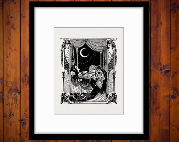 Printable Graphic Annabel Lee Edgar Allen Poe Download Image Digital Vintage Clip Art Jpg Png Eps HQ 300dpi No.3040