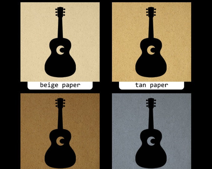 Digital Printable Acoustic Guitar Image Music Graphic Download Artwork Vintage Clip Art Jpg Png Eps HQ 300dpi No.4313