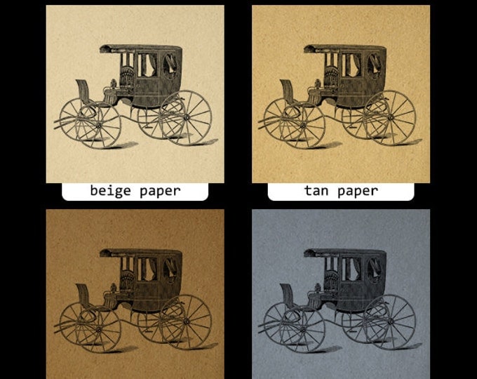 Antique Carriage Digital Image Download Printable Graphic Vintage Clip Art Jpg Png Eps HQ No.3755