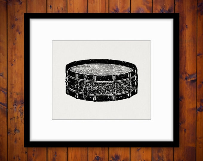 Antique Drum Digital Image Download Printable Graphic Vintage Clip Art for Transfers Printing etc HQ No.1215