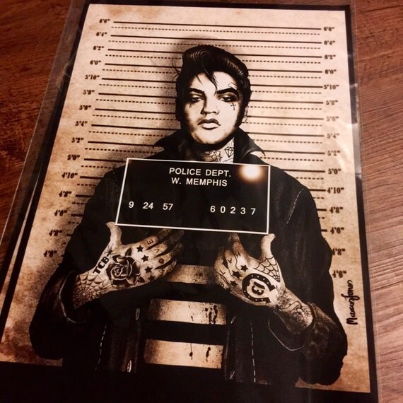 elvis mugshot tee