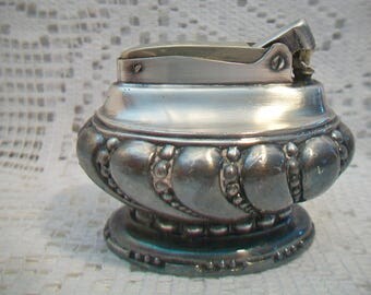 Vintage Ronson Crown Table Lighter Bulbous Design USA Patent 19023 Cigarette Tobacciana