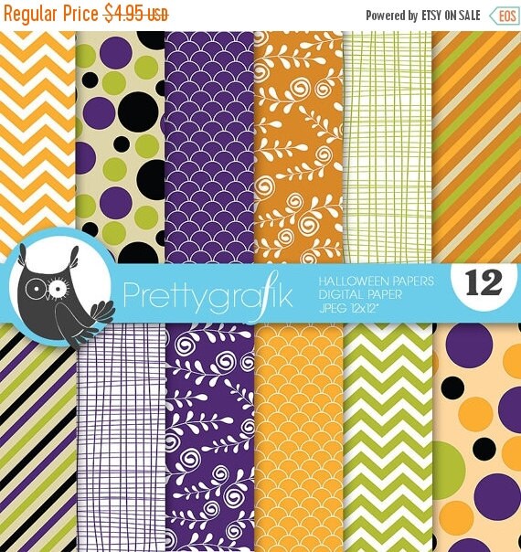 80% OFF SALE Halloween digital paper, commercial use, scrapbook papers, background - PS641 Il_570xn