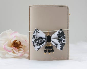 Elegance Collection Damask Planner Bow Charm