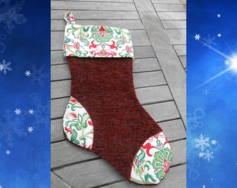 Charming Tapestry Christmas Stocking, CR#0106