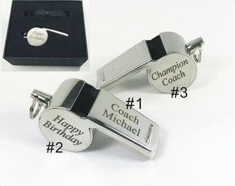 Personalized Custom Engraved Whistle Engraved Whistle Custom Coach Whistle Personalized Teacher Whistle-Graduation Gifts