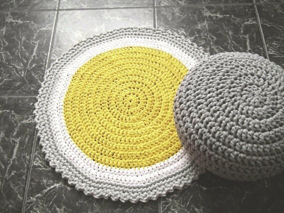 Kids Bedroom Rugs Australia yellow crochet rug-baby play mat-nursery rug-round floor Kids Bedroom Rugs Australia yellow crochet rug-baby play mat-nursery rug-round floor