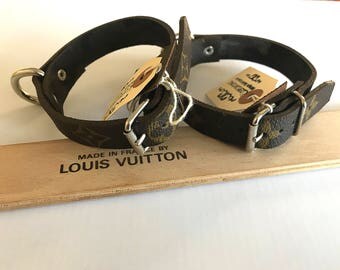Dog collar by Louis Vuitton canvas