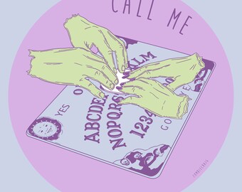 Call Me. Ouija Board. Pop Art Goth Punk Illustration Prints by zombieCraig