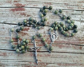 Catholic Rosary Beads Jasper