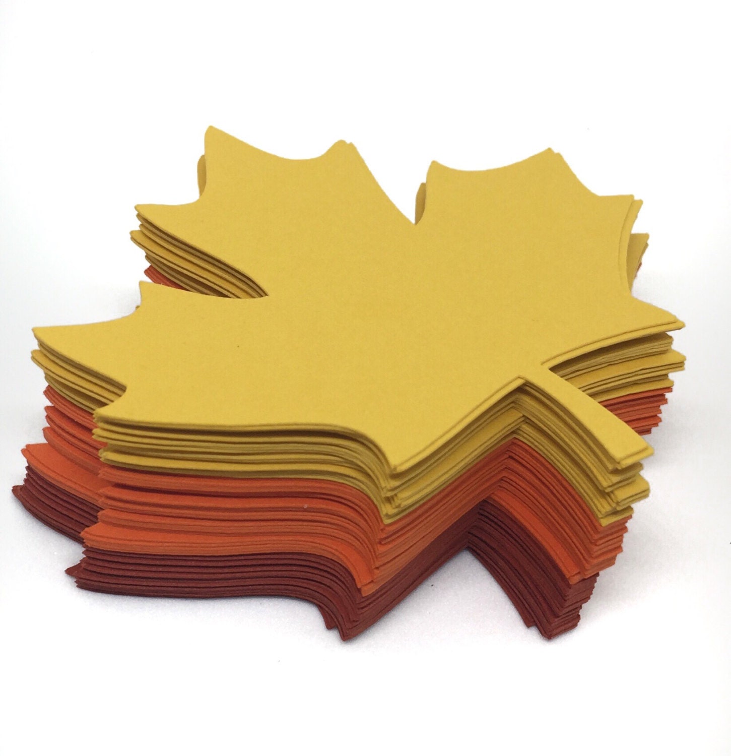 25 Fall Leaves Paper Die Cut 3 Maple Leaf Select