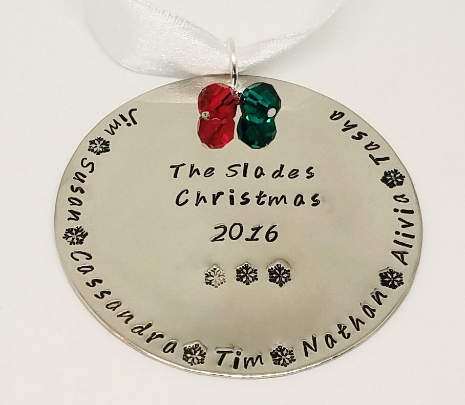 personalized christmas ornament silver personalized personalized christmas ornament silver personalized
