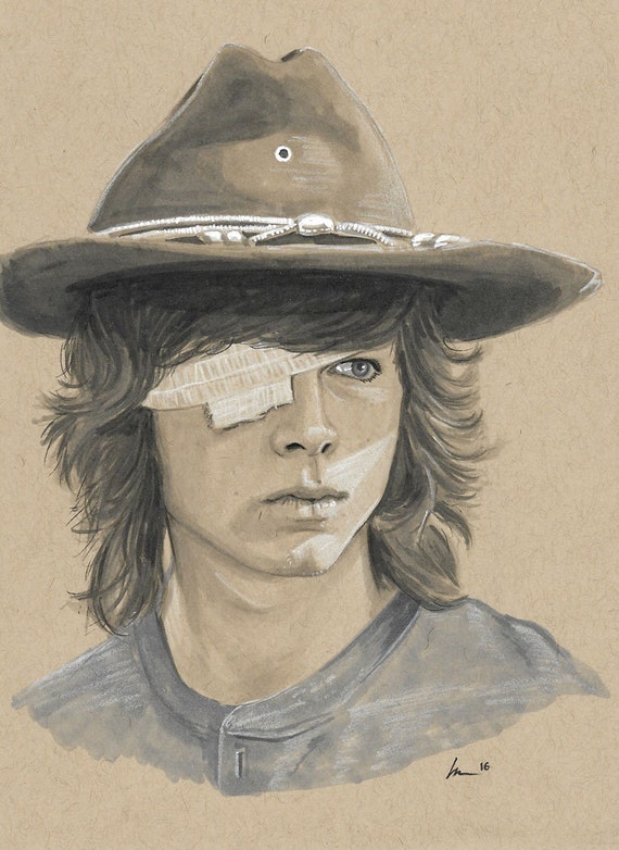 The Walking Dead Carl Grimes Original Art Hand