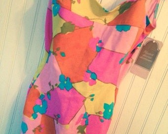 Vintage New Old Stock Elizabeth Stewart California One Piece Swimsuit
