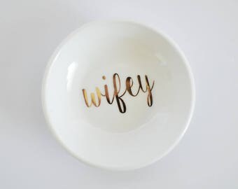 Wifey Ring Dish, Wifey Ring Holder, Bride Ring Dish, Wedding Ring Holder, Wedding Ring Dish, Ring Dish, Jewelry Holder, Ring Tray