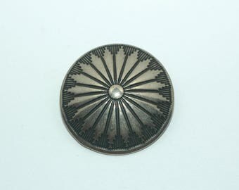 Silver Southwestern Button. Size 1"