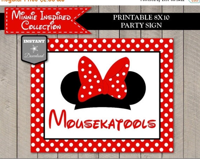SALE INSTANT DOWNLOAD Red Girl Mouse 8x10 Mousekatools Sign / Red Girl Mouse Collection / Item #1907