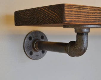 Set of 2 Pipe Brackets, Shelf Piping, Pipes, Shelf Hardware, Shelf Brackets, Industrial Shelves, Pipe Shelves, Pipe Shelving