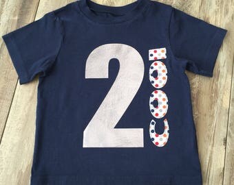 Boys 2nd Birthday Shirt, Boys "2 Cool" Birthday Shirt, Size 2T, Ready to Ship