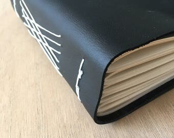 Black Leather Journal | Leather Notebook | Travel Journal | Blank Journal | Blank Pages | Travel Notebook | Thick Journal
