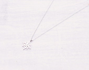 Compass rose necklace
