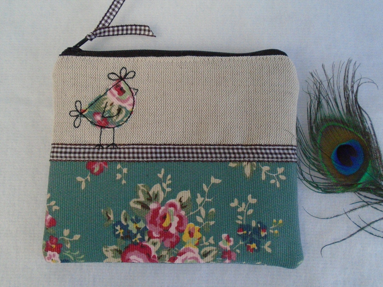 Handmade Small Cosmetic Makeup Bag or Purse with option to