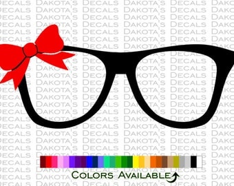 Nerd Glasses with Bow Decal