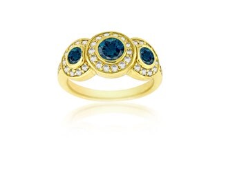 NATURAL Alexandrite Diamond Pendant in 14K Yellow Gold with