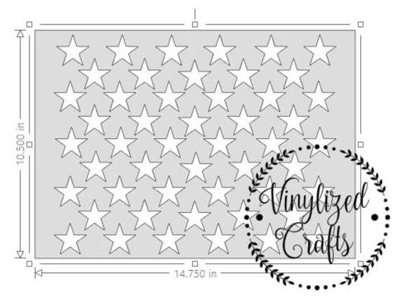 Custom Vinyl Decal Stencil_American Flag Union Stars from ...