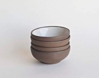 Handmade Pottery Bowls - Tiny Ceramic Bowls - White Pottery - Ring Dish - Spice Bowls - Salt Cellar - Jewelry Bowls