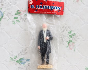Benjamin Harrison Figure - 1960s Marx Toys - 23rd President - Made in the British Colony of Hong Kong