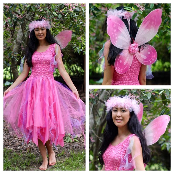 Adult Fairy Halloween Costume CARNIVAL Wings Tulle