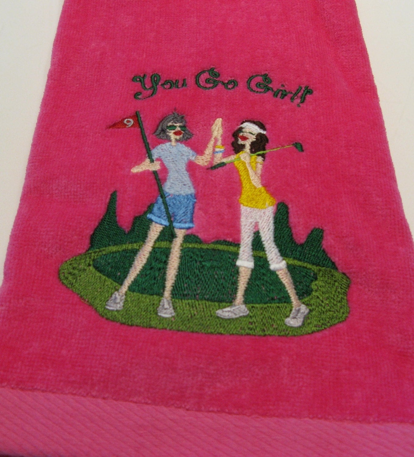 Embroidered Ladies Golf Towel 2 Ladies You Go Girl