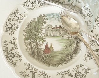 Mismatched China WindsorWare Dinner Plate Mount Vernon Pattern By Johnson Brothers For Wedding, Dinning, Collectable, Replacement
