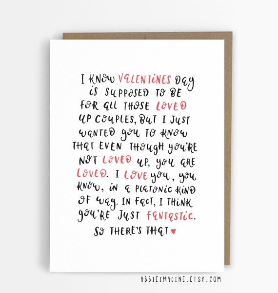 Valentines Card for Friend best friend card bff galentines