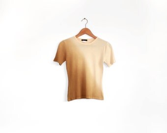 Vintage cotton blend Bossini gradient knit tee